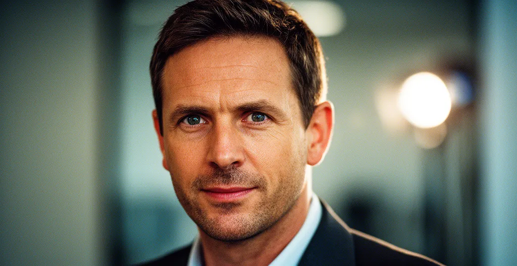 Portrait rapproché d'un jeune enfant de 2 ans avec les mains sur le ventre, dans un environnement de crèche coloré et flou en arrière-plan