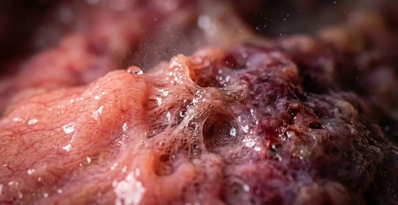 Visualisation abstraite de l'effet synergique de l'alcool et du tabac sur les tissus