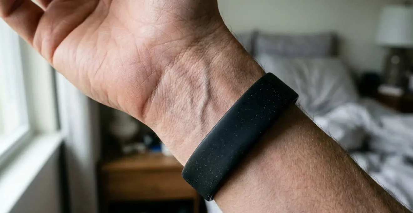 Personne mesurant sa fréquence cardiaque au repos avec une montre connectée