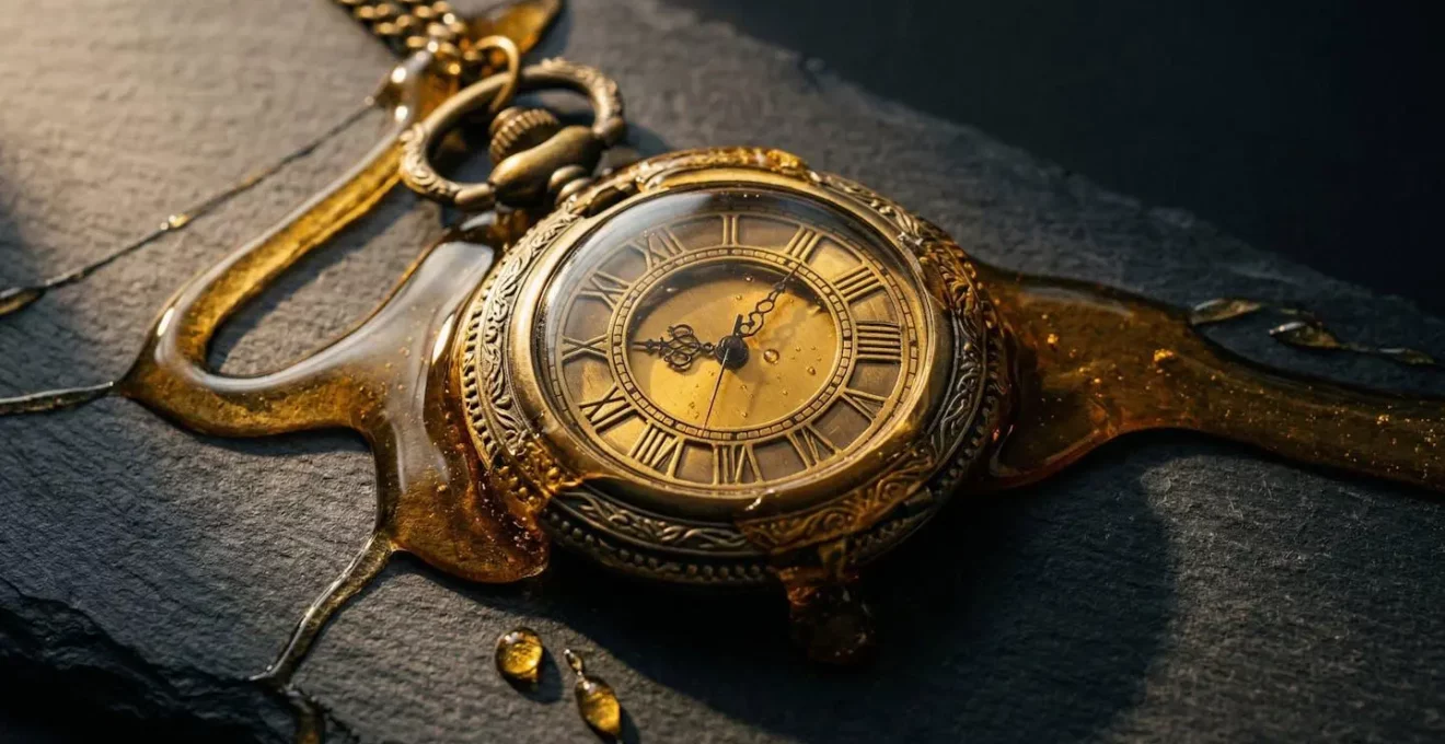 Représentation symbolique du ralentissement métabolique avec une horloge