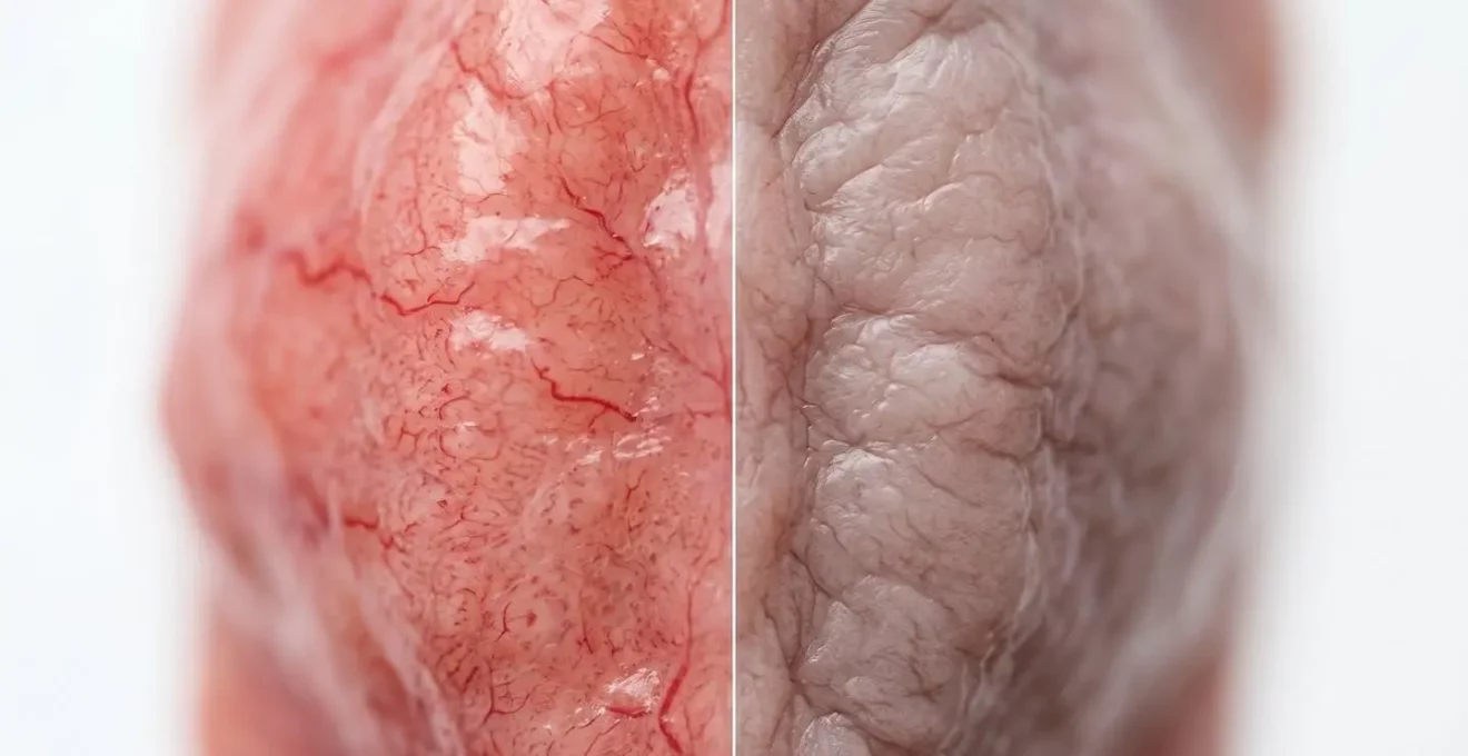 Comparaison microscopique des vaisseaux sanguins dans les gencives d'un fumeur et d'un non-fumeur montrant l'effet de la vasoconstriction